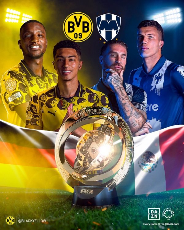 Dortmund releases poster against Monterrey: Bellingham Jr., Gilassi, Ramos appear