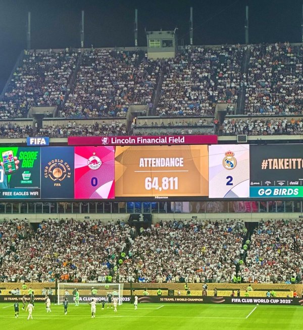 Overwhelming popularity 🔥336,000 people watched Real Madrid Club World Cup, with an average of 67,000% per game and a high attendance rate of 26