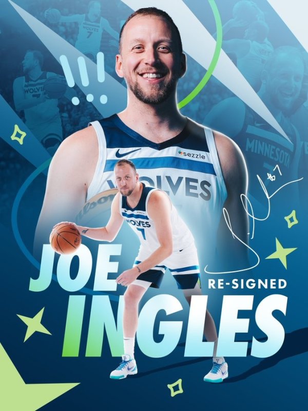 1 year $3.6 million 🐺Timberwolves officially announced: Ingles returns to the team