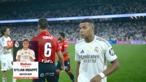 Point shot win! Mbappe was elected as the best in Real Madrid 1-0 Osasuna