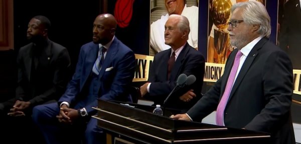 Heat boss Alison is inducted into the Naismith Hall of Fame, recommended by Riley, Morning and Wade