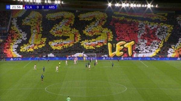 Spectacular! Slavia Prague fans display giant tifo to celebrate home team s 133rd anniversary