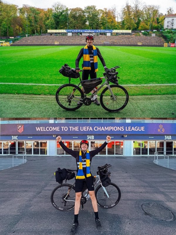 👍Marca: A die-hard San Giros fan rode 1,570 kilometers in 10 days to watch the team play against Atletico Madrid