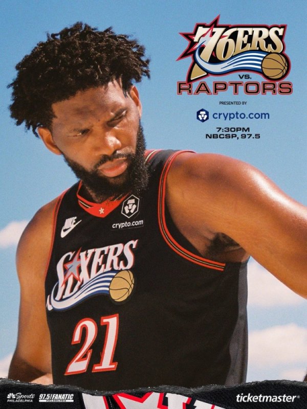 The 76ers host the Raptors and the team will wear retro jerseys from the Allen Iverson era