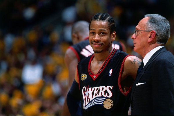 Chasing Dreams: The 76ers’ black retro jersey reminds you of Allen Iverson, one of the GOATs